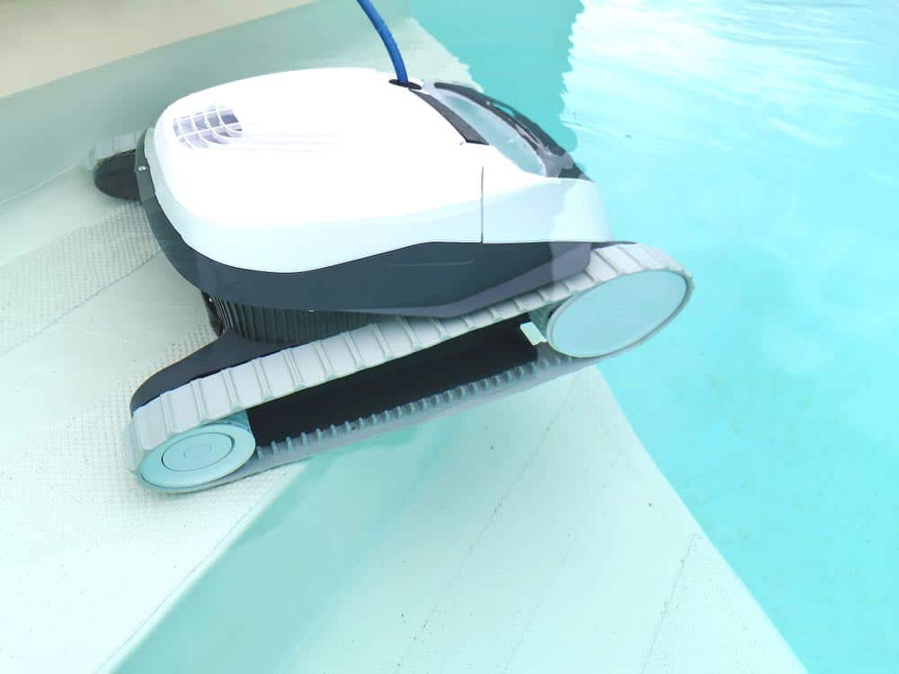 White Robotic Pool Cleaner
