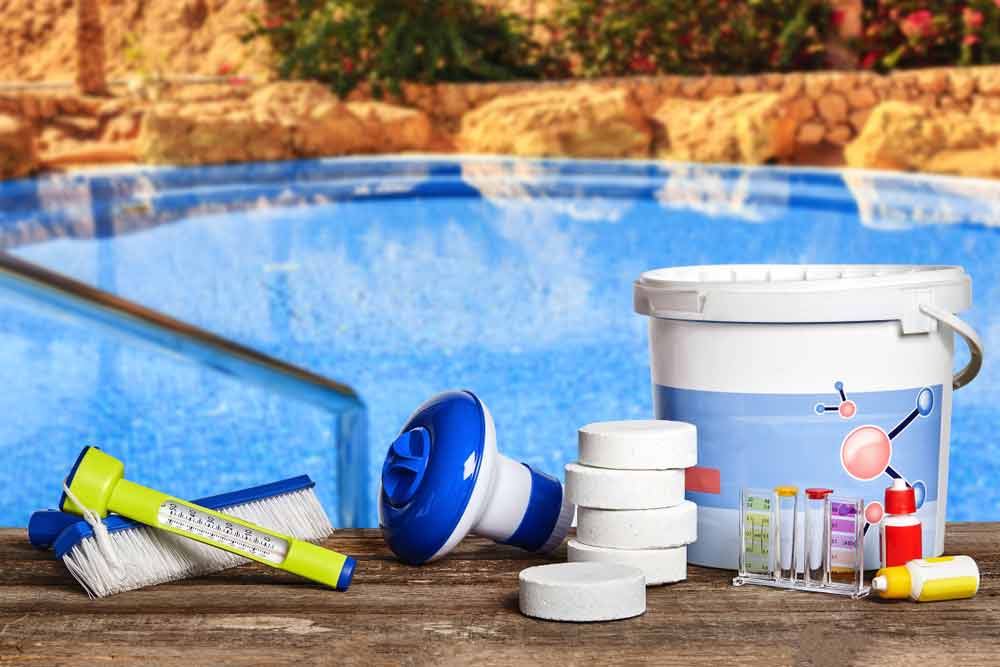 Chemical Cleaning Products And Tools For Maintenance — Hi-Tech Pools & Spas In Yarrawonga, NT