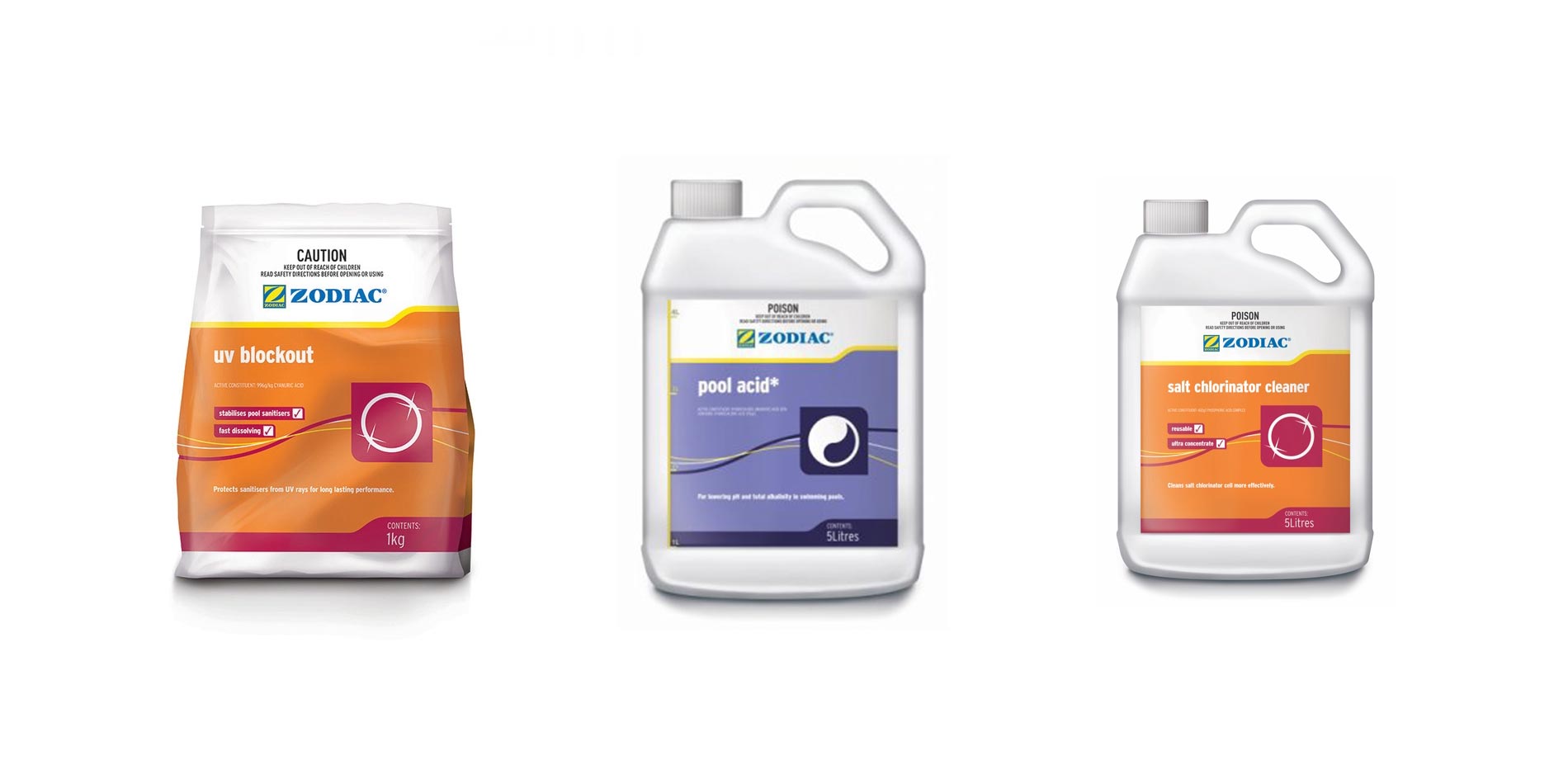 Different Pool Chemicals