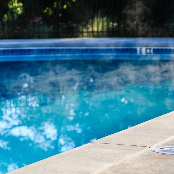 Steam Rising From Heated Swimming Pool — Hi-Tech Pools & Spas In Yarawonga, NT